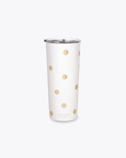 Kate Spade New York White Dot 24 oz. Stainless Steel Tumbler