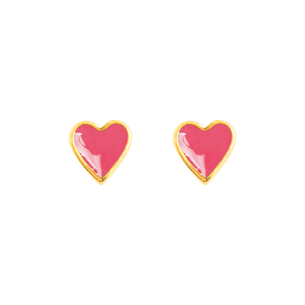 Studs - Neon Pink Hearts