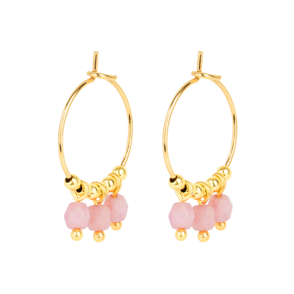 Creole Hoop Earrings - Pink