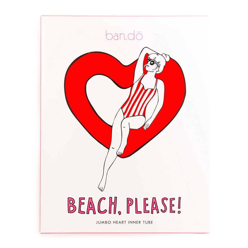 Beach, Please! Jumbo Heart Innertube - Red