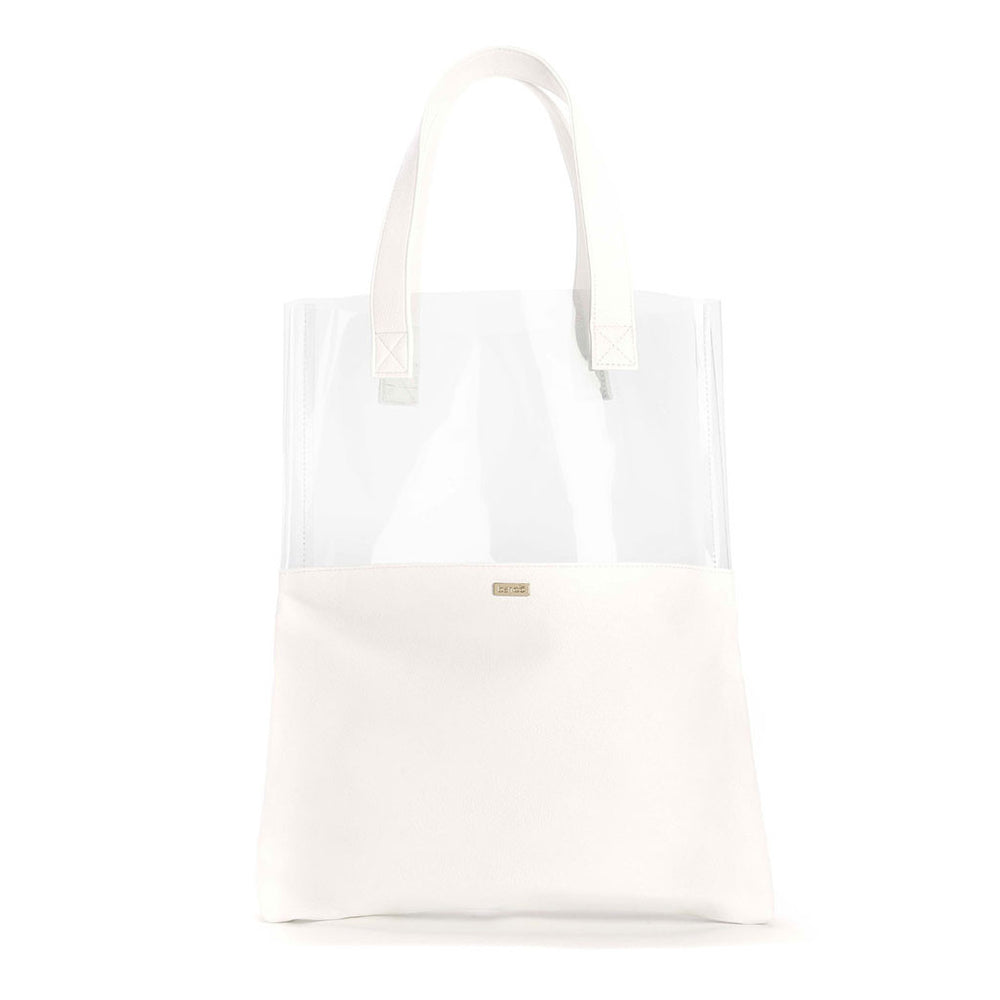 Peekaboo Tote Bag - White / Clear
