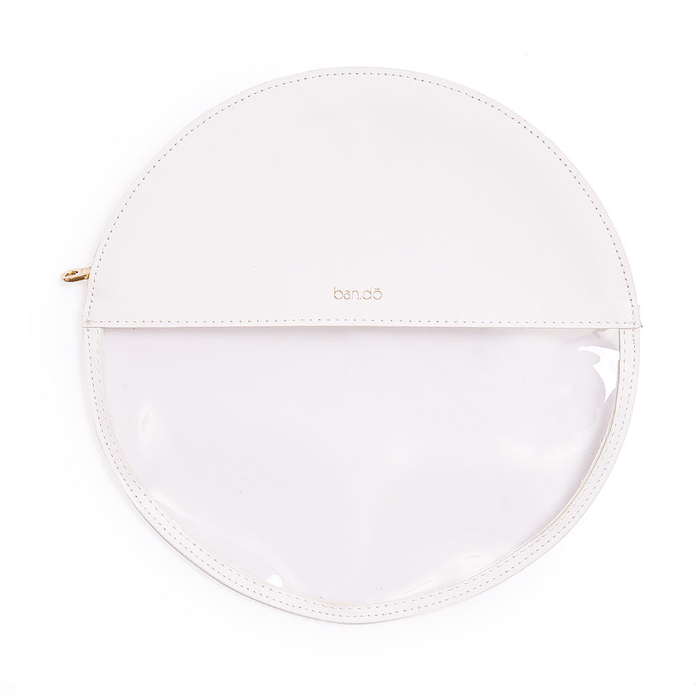 
                      
                        Peekaboo Circle Clutch - White / Clear
                      
                    