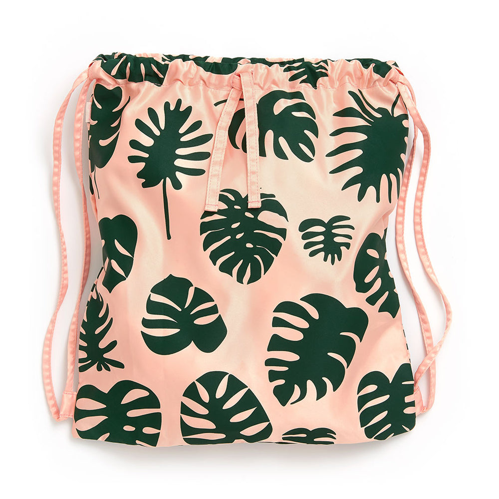 Got Your Back Drawstring Backpack - Monstera