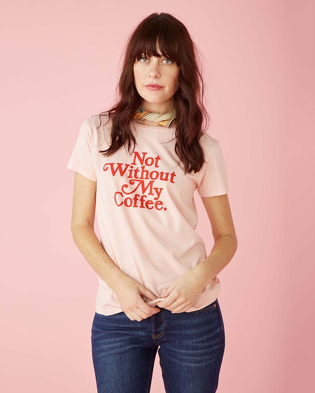 Classic Tee - Not Without My Coffee (Pink)