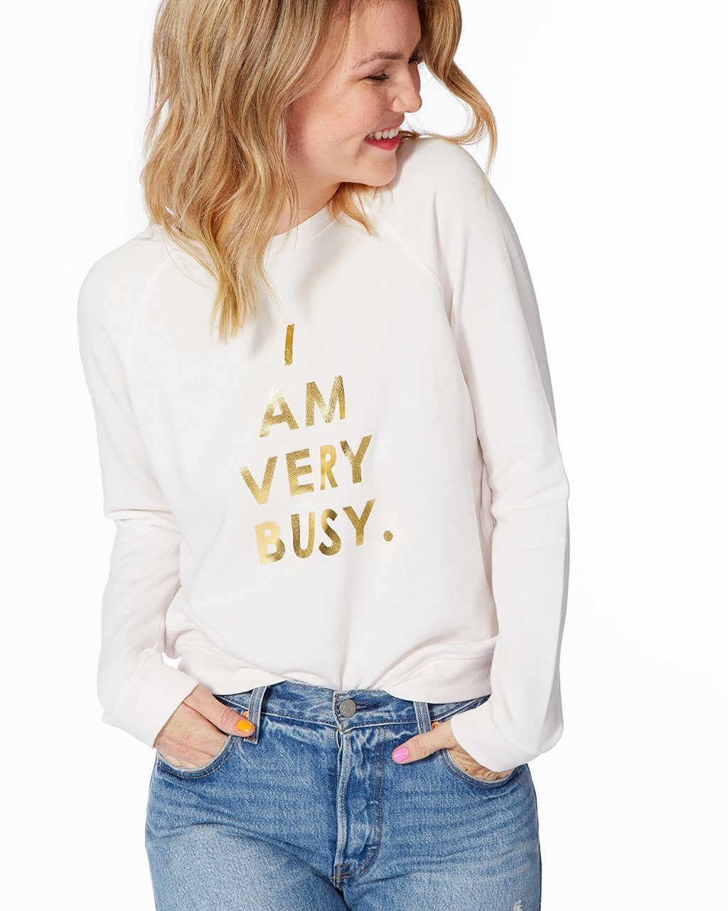 Sweatshirt - I Am Very Busy (Ivory)