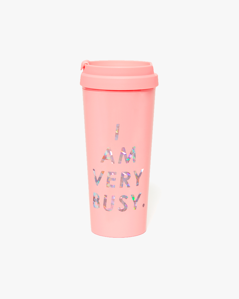 Hot Stuff Thermal Mug - I Am Very Busy (Pink)