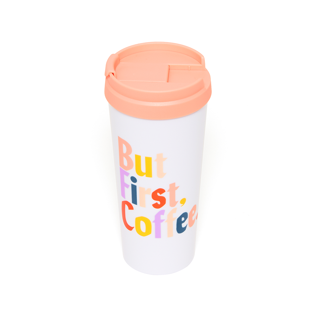 Hot Stuff Thermal Mug - But First, Coffee (Multi-Color)
