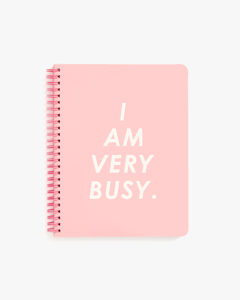 
                      
                        Rough Draft Mini Notebook - I Am Very Busy (Pink/White)
                      
                    
