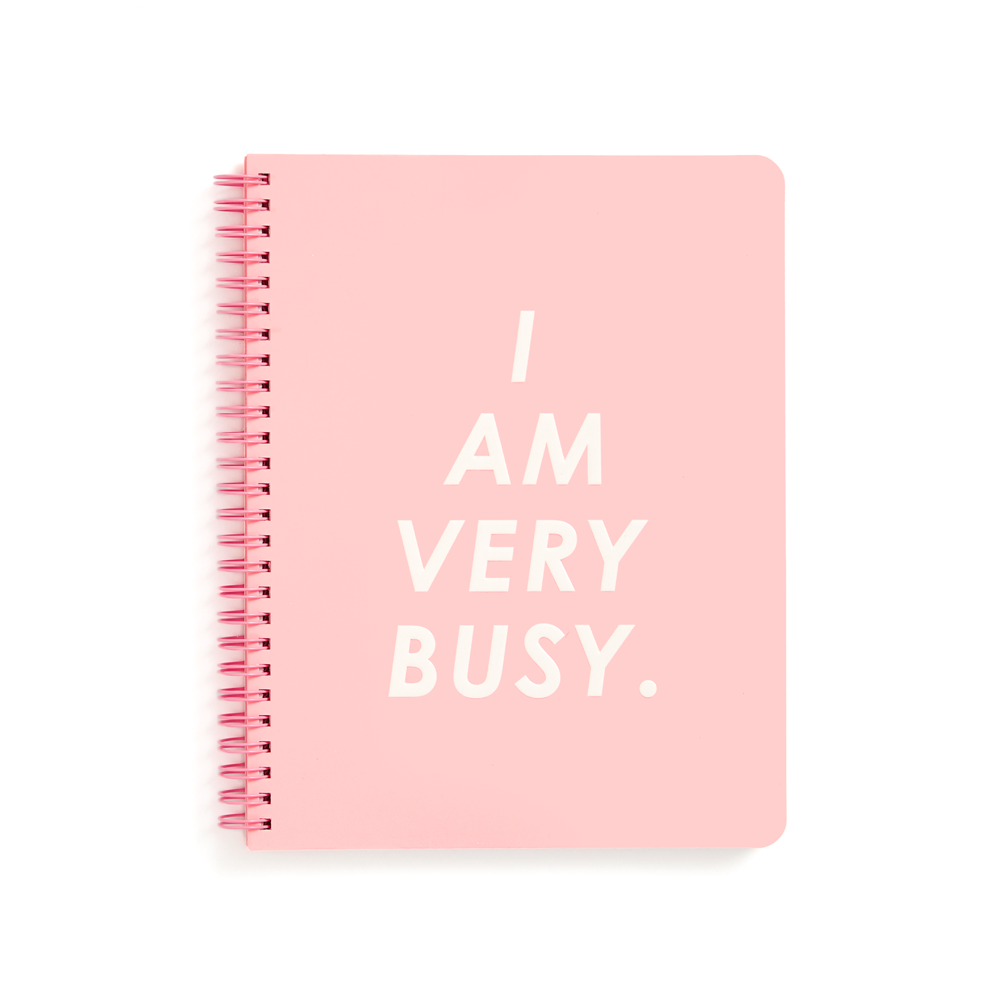 
                      
                        Rough Draft Mini Notebook - I Am Very Busy (Pink/White)
                      
                    