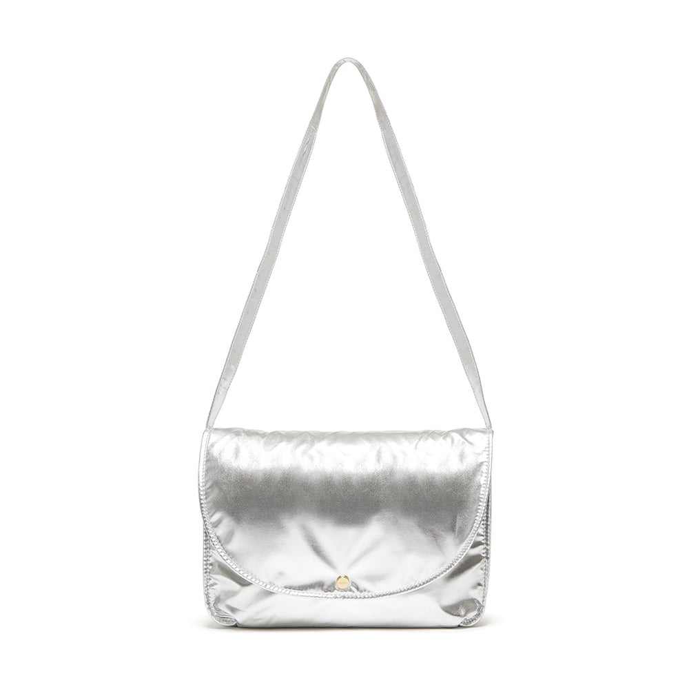 Logged On Laptop Bag - Metallic Silver