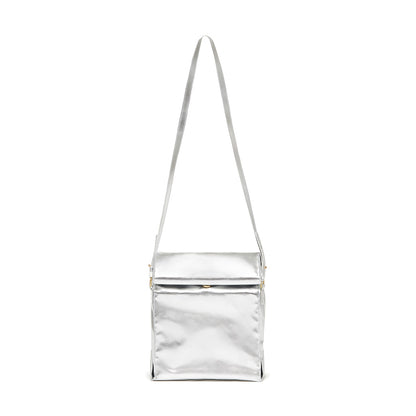 What's For Lunch Crossbody Bag - Metallic Silver