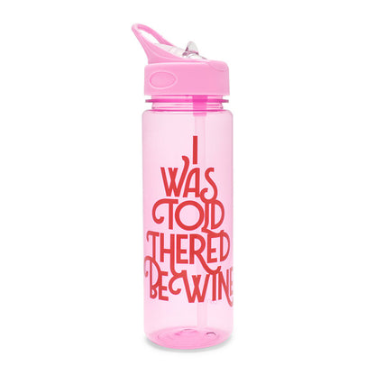 Work It Out Water Bottle - I Was Told There'd Be Wine