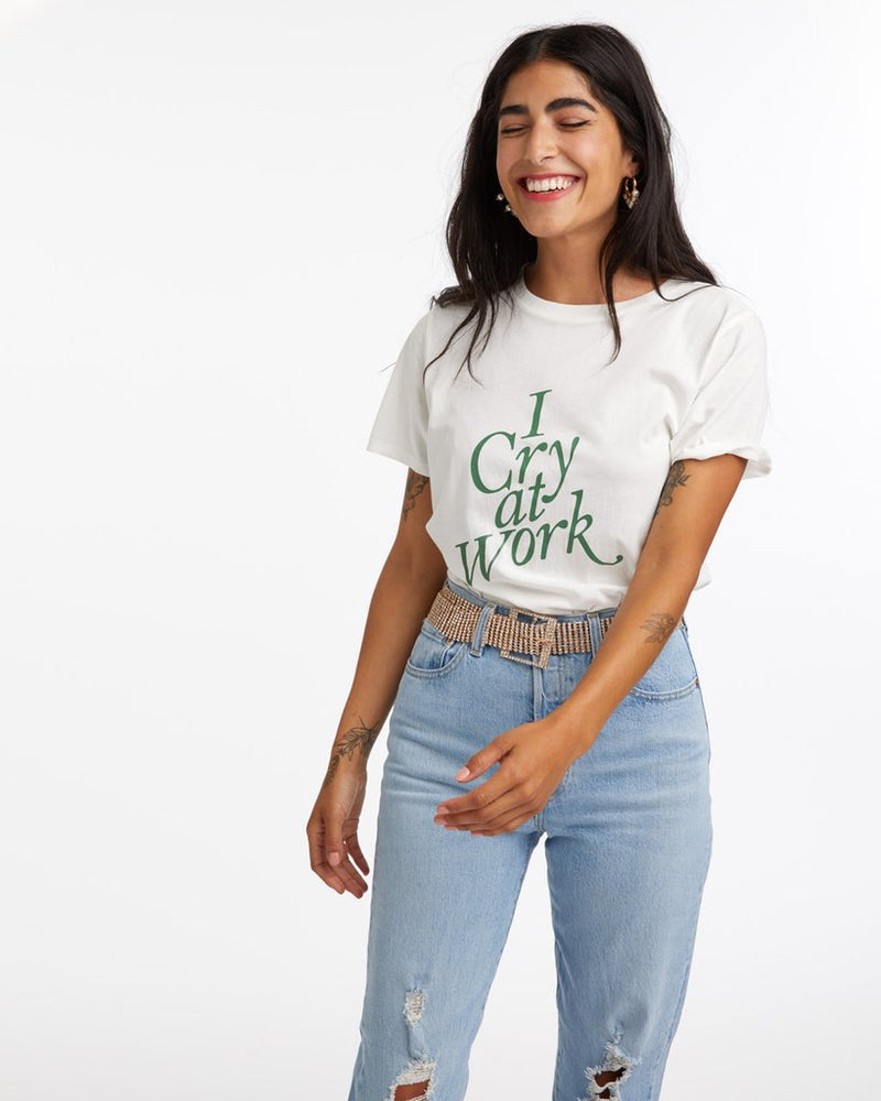 
                      
                        Classic Tee - I Cry At Work (Ivory)
                      
                    