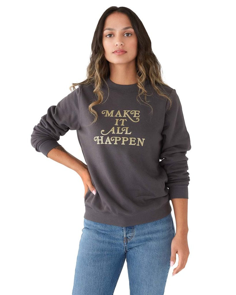 Sweatshirt - Make It All Happen (Vintage Black)