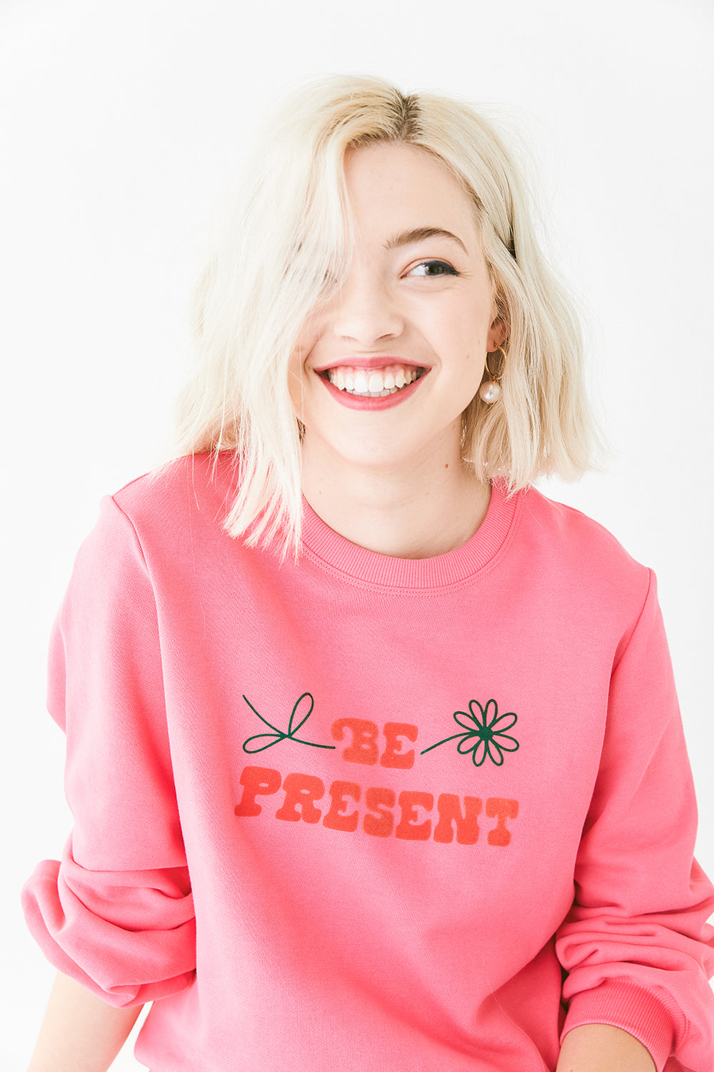 Balloon Sleeve Sweatshirt - Be Present