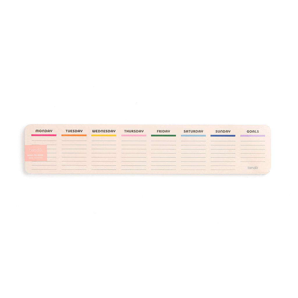Week-to-Week Desk Notepad - Rainbow