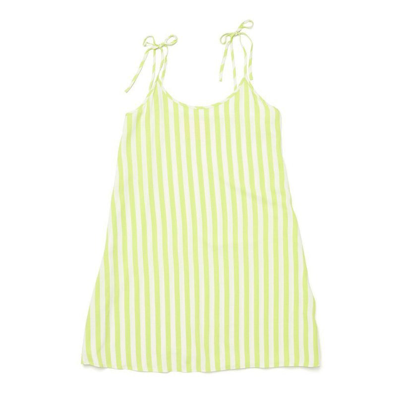 Breezy Dress - Lime Green Stripes