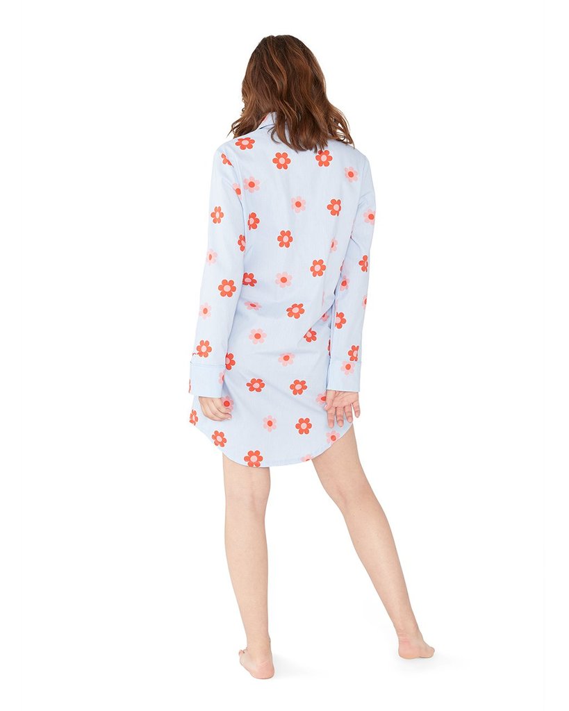 Leisure Club - Retro Daisy Pink Sleep Dress