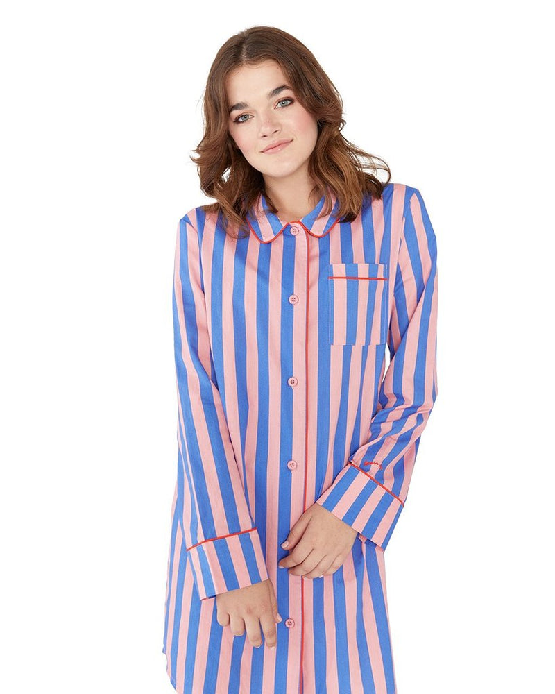 
                      
                        Leisure Club - Indigo & Sleepy Pink Sleep Dress
                      
                    