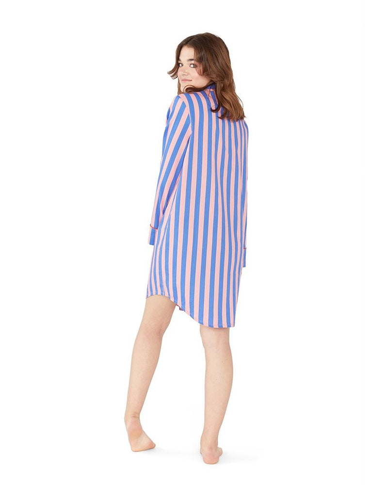 
                      
                        Leisure Club - Indigo & Sleepy Pink Sleep Dress
                      
                    
