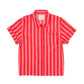 Short Sleeve Leisure Shirt - Hot Pink/Red Stripe