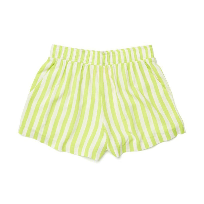 Chill Shorts - Lime Green Stripes