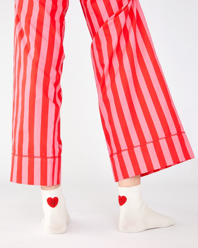 Leisure Pant - Hot Pink/Red Stripe