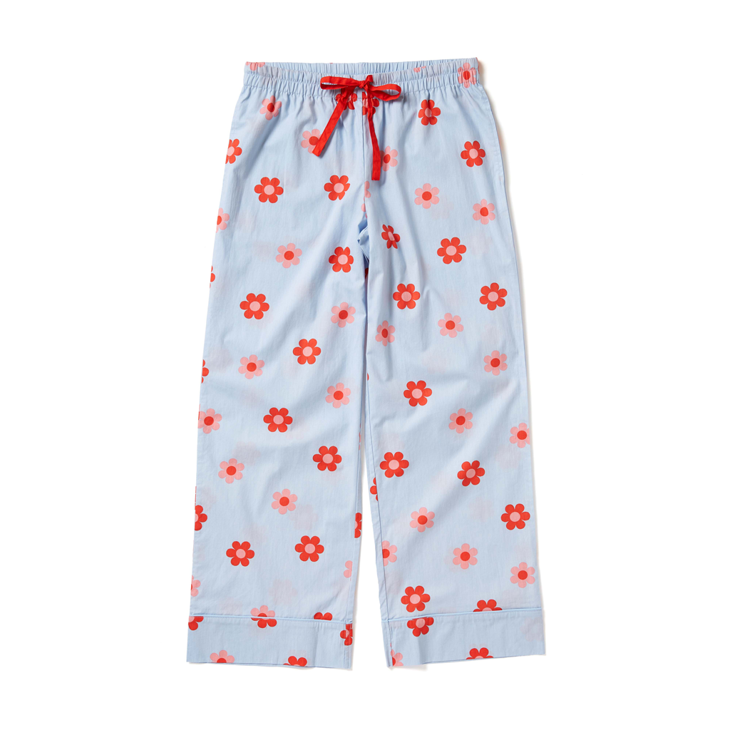 Leisure Club - Retro Daisy Pink Sleep Pant