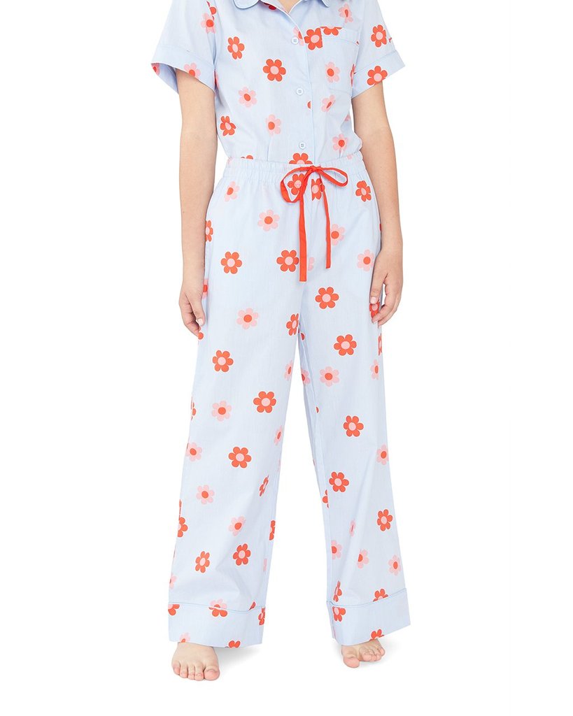 Leisure Club - Retro Daisy Pink Sleep Pant