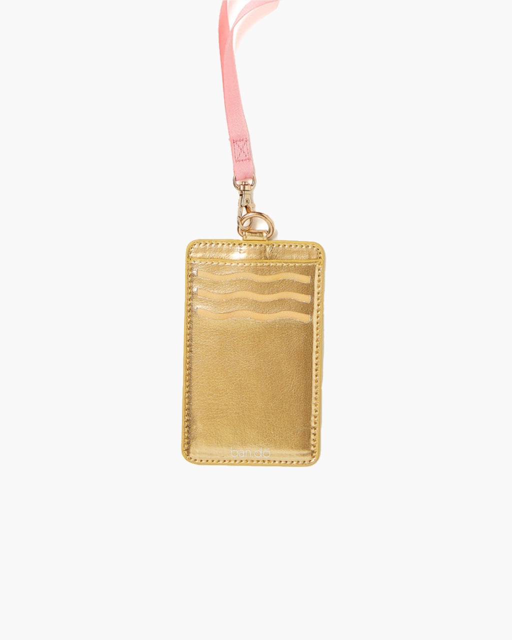 Keep It Close Card Case with Lanyard - Gold