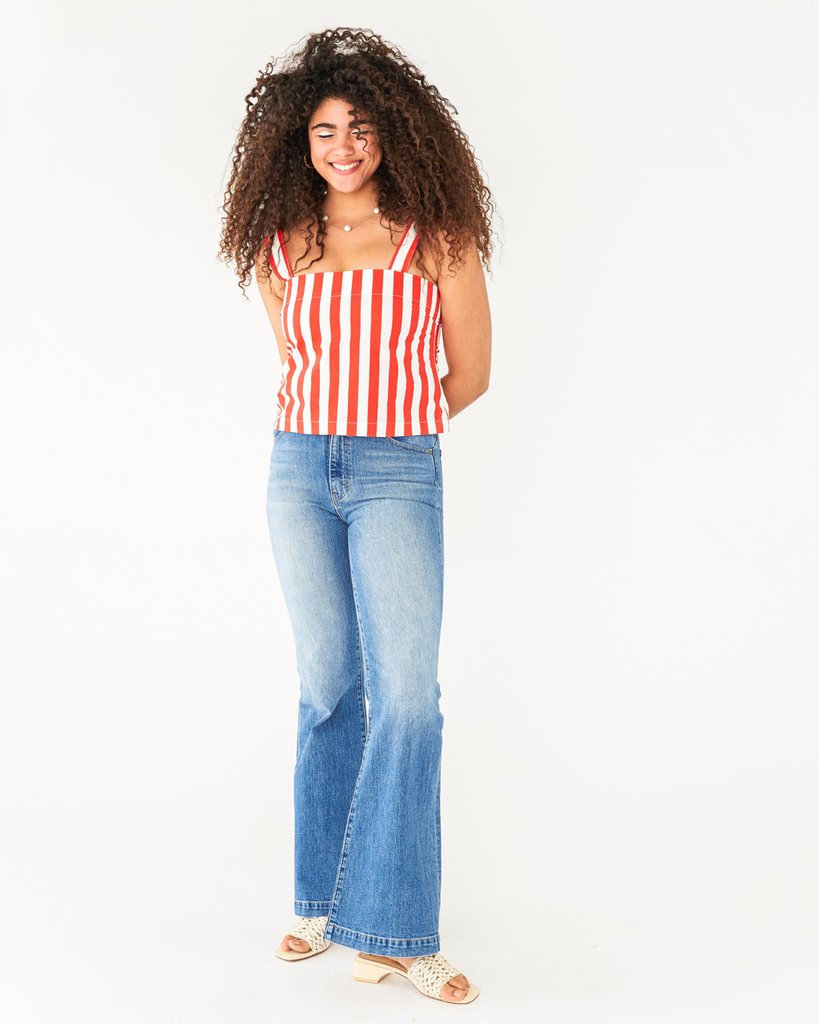 Easy Tank - Red & Ivory Stripe