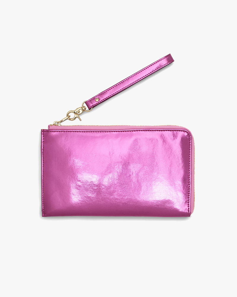 
                      
                        The Getaway Travel Clutch - Metallic Pink
                      
                    