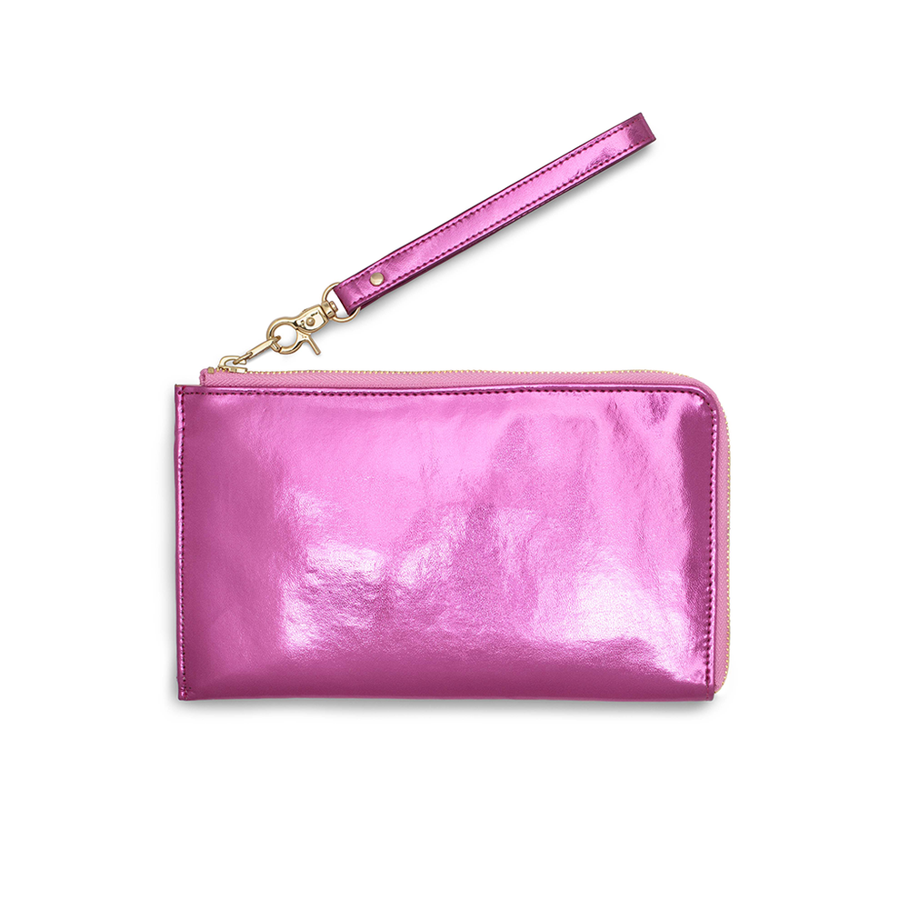 
                      
                        The Getaway Travel Clutch - Metallic Pink
                      
                    