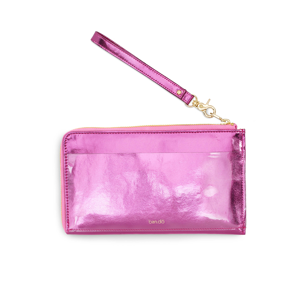 
                      
                        The Getaway Travel Clutch - Metallic Pink
                      
                    