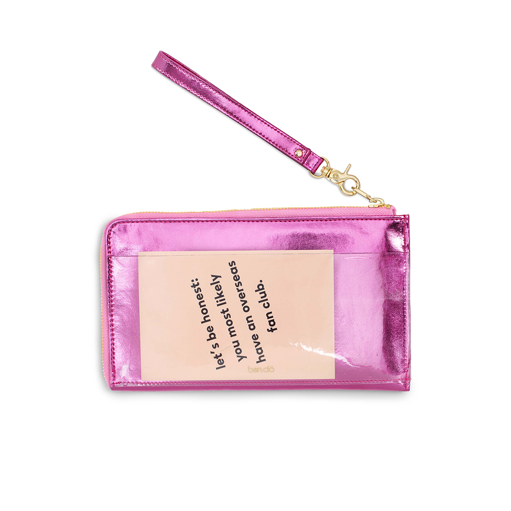 
                      
                        The Getaway Travel Clutch - Metallic Pink
                      
                    