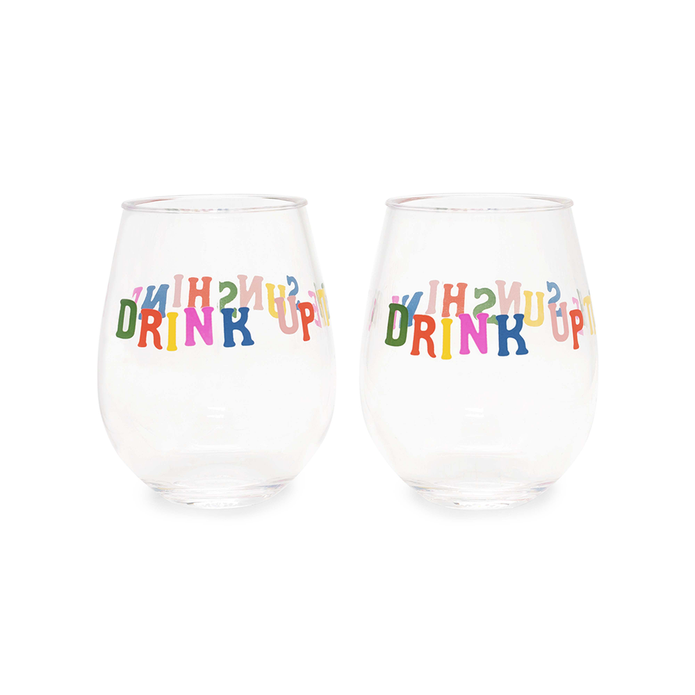 
                      
                        Party On Wine Glasses - Drink Up The Sunshine
                      
                    