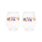 Party On Wine Glasses - Drink Up The Sunshine