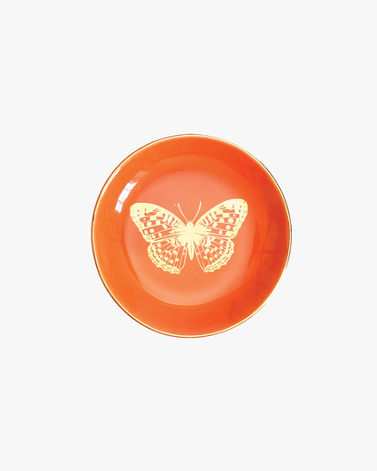 Ceramic Trinket Dish - Orange Butterfly