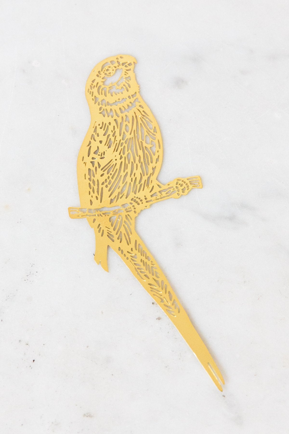 Brass Bookmark - Parakeet