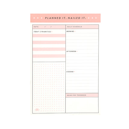Daily Planner Pad - Planned It Nailed It