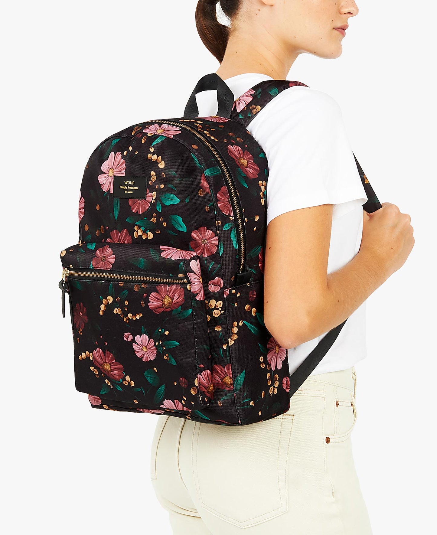 Backpack - Black Flowers