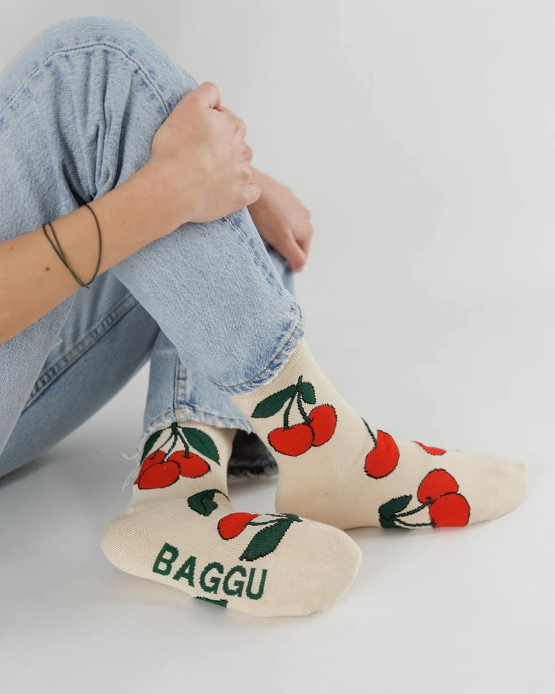 
                      
                        Crew Socks - Ecru Cherry
                      
                    