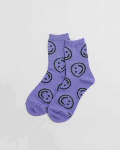 Crew Socks - Lavender Happy