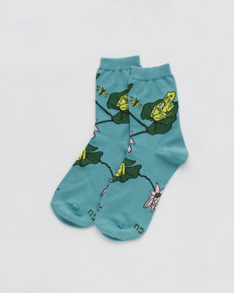 Crew Socks - Lotus Frog