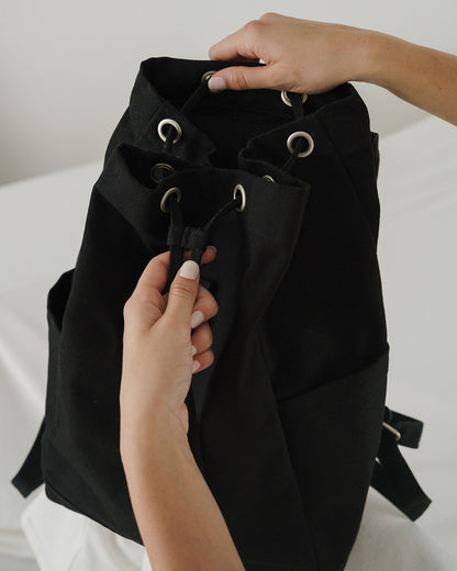 Drawstring Backpack - Black