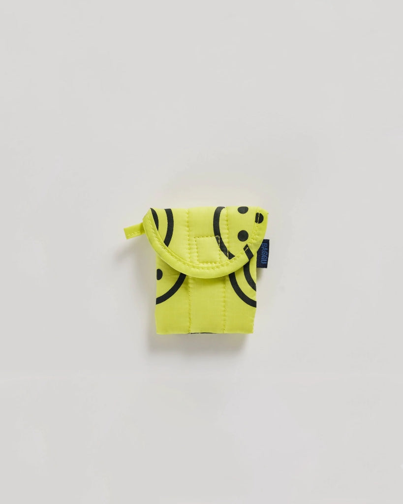 Puffy Earbuds Case - Yellow Happy