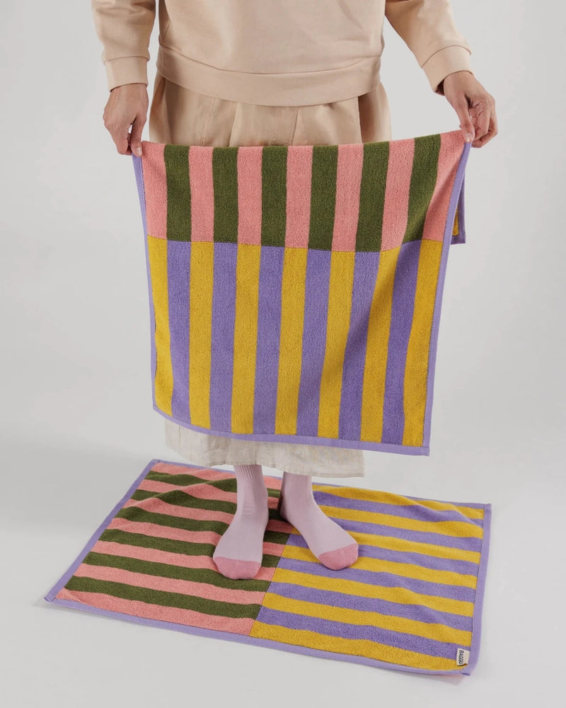 
                      
                        Hand Towel Set Of Two - Sunset Quilt Stripe
                      
                    