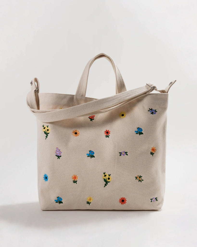 Horizontal Duck Bag - Embroidered Ditsy Floral