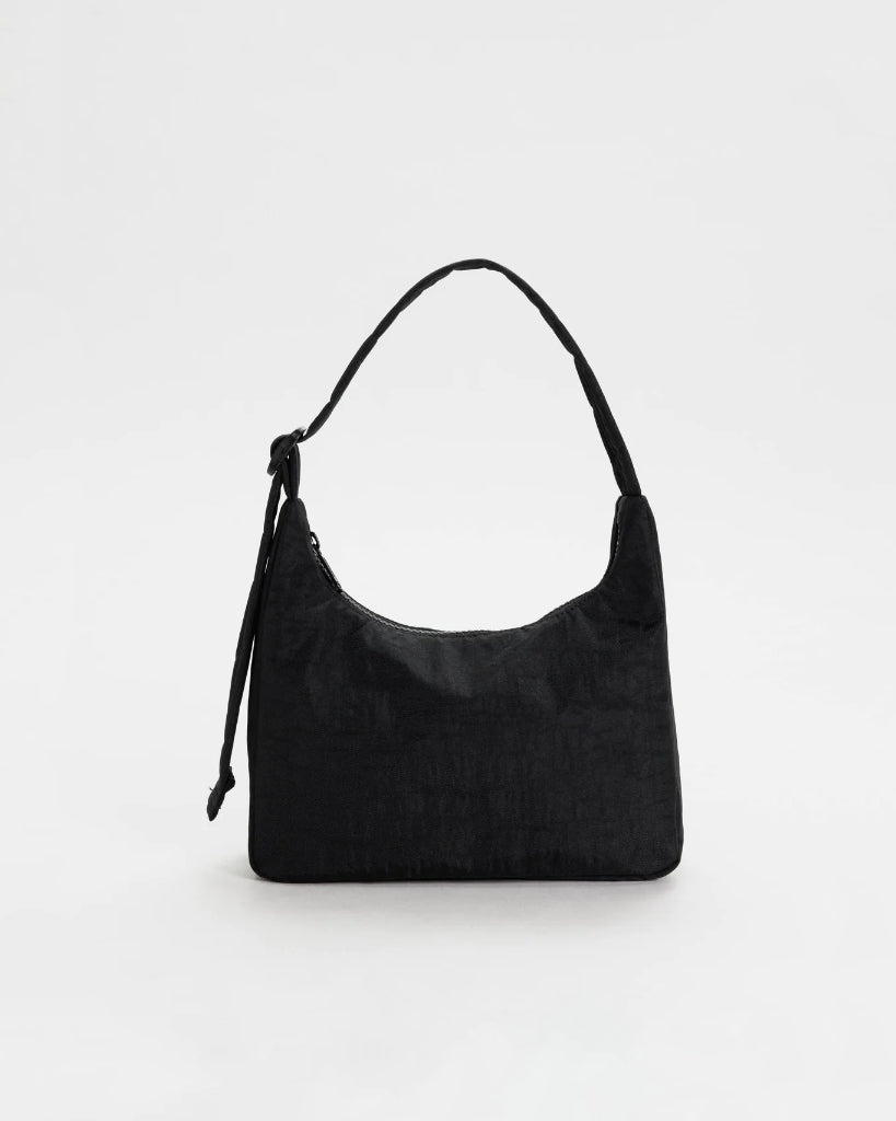 Mini Nylon Shoulder Bag - Black