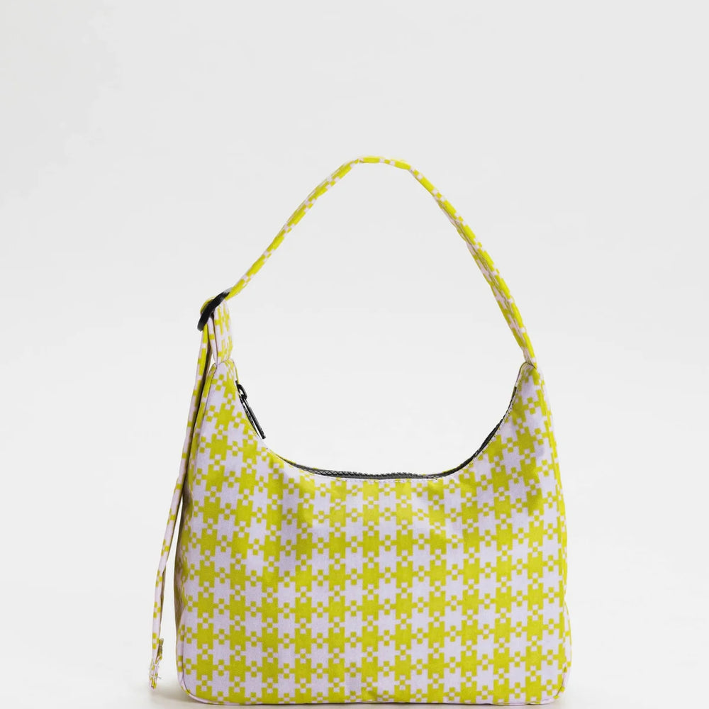 
                      
                        Mini Nylon Shoulder Bag - Pink Pistachio Pixel Gingham
                      
                    